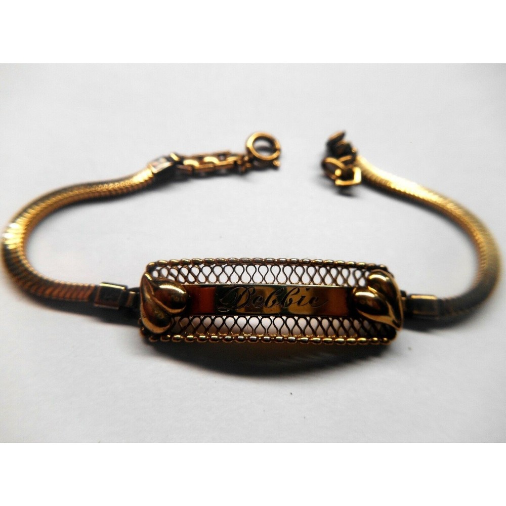 CA Arrow Makers' Mark, Carl Art Gold Filled 40s Sweetheart Chain Link Bracelet